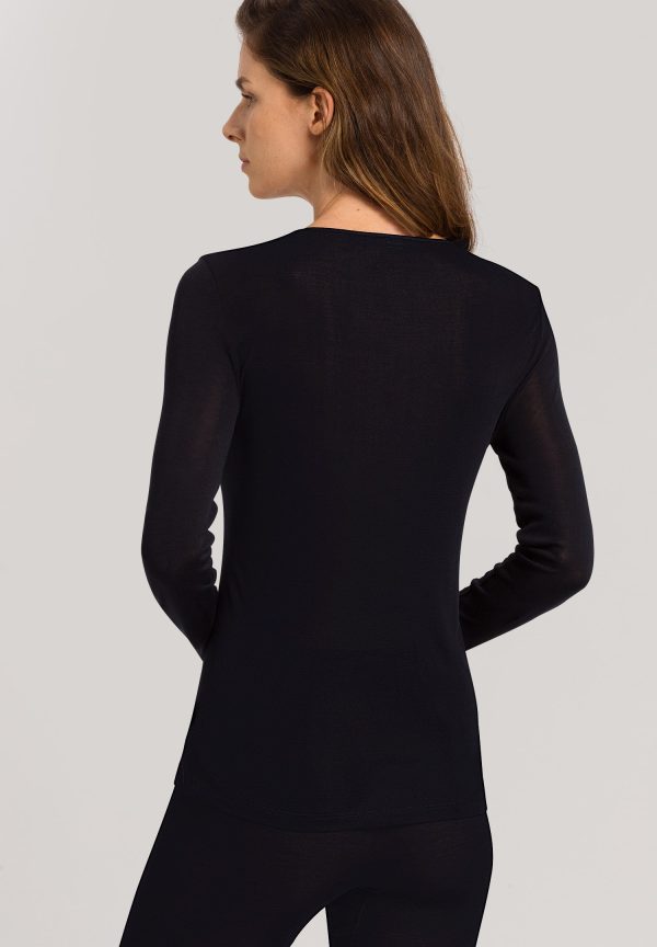 Pure Silk Fitted Silk Crew Neck Top - Image 3