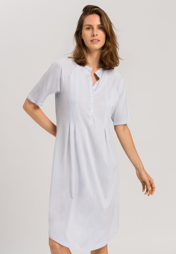 Cotton Deluxe Button Front Cotton Sleep Shirt - Image 2