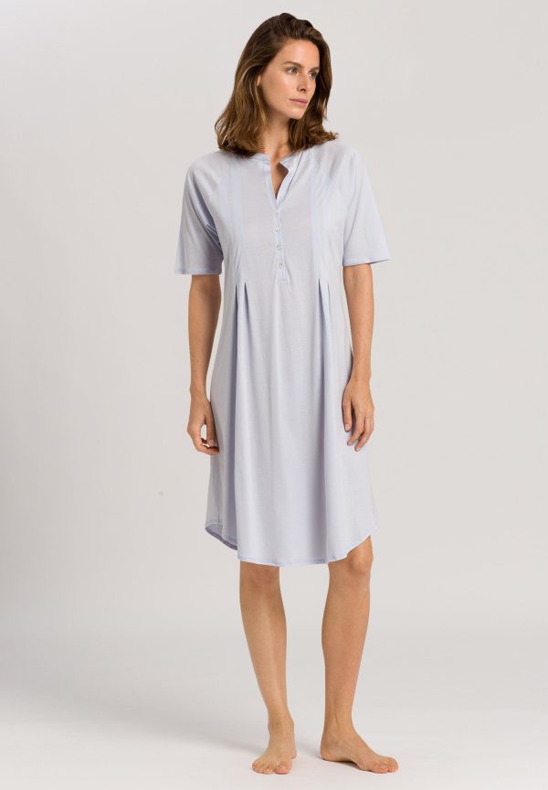 Cotton Deluxe Button Front Cotton Sleep Shirt - Image 4