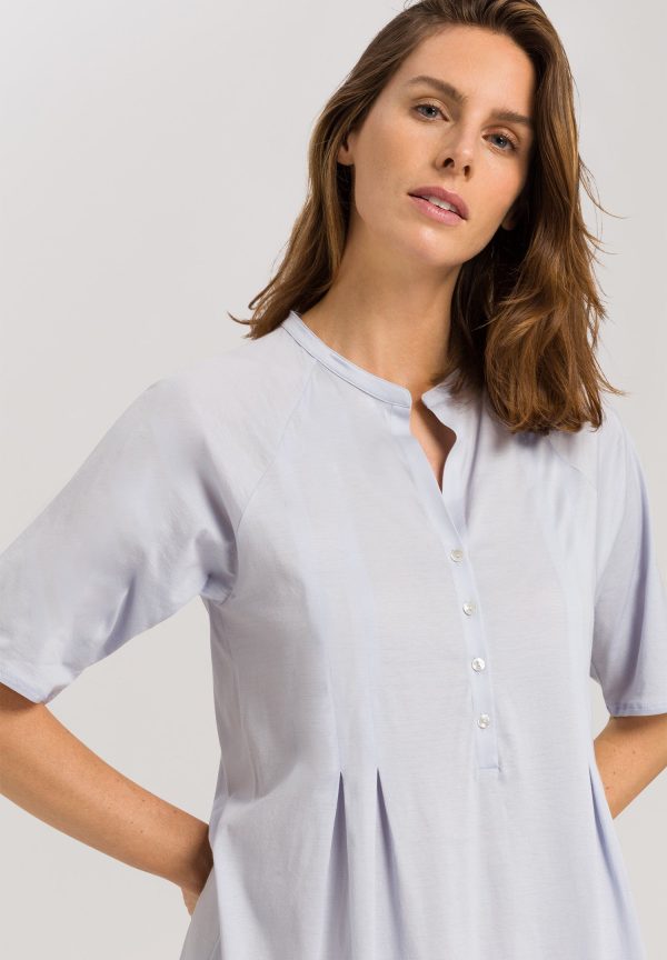 Cotton Deluxe Button Front Cotton Sleep Shirt - Image 5