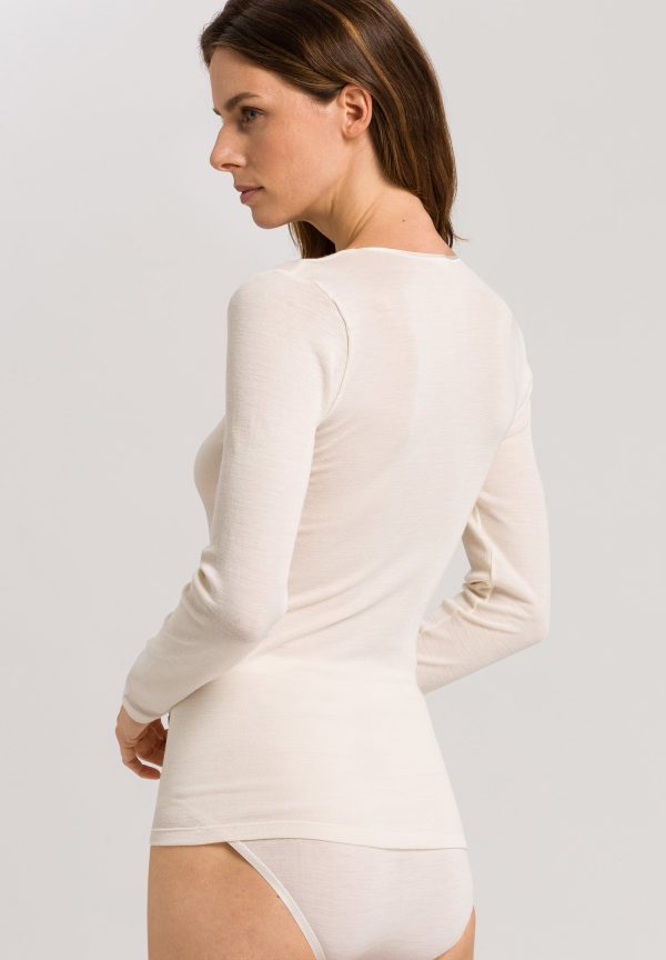 Woolen Silk W Wool And Silk V-Neck Fitted Top - Image 5