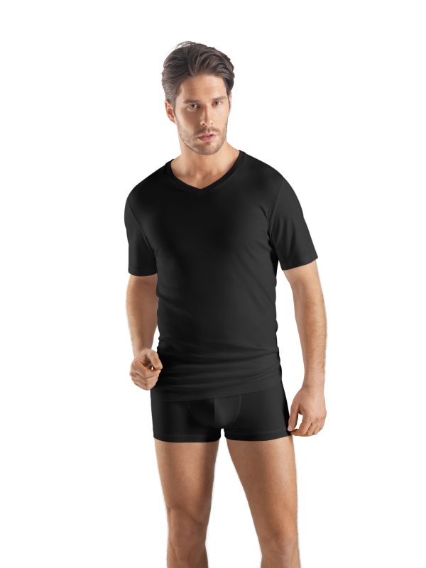 Sea Island Cotton Cotton V-Neck T-Shirt - Image 2
