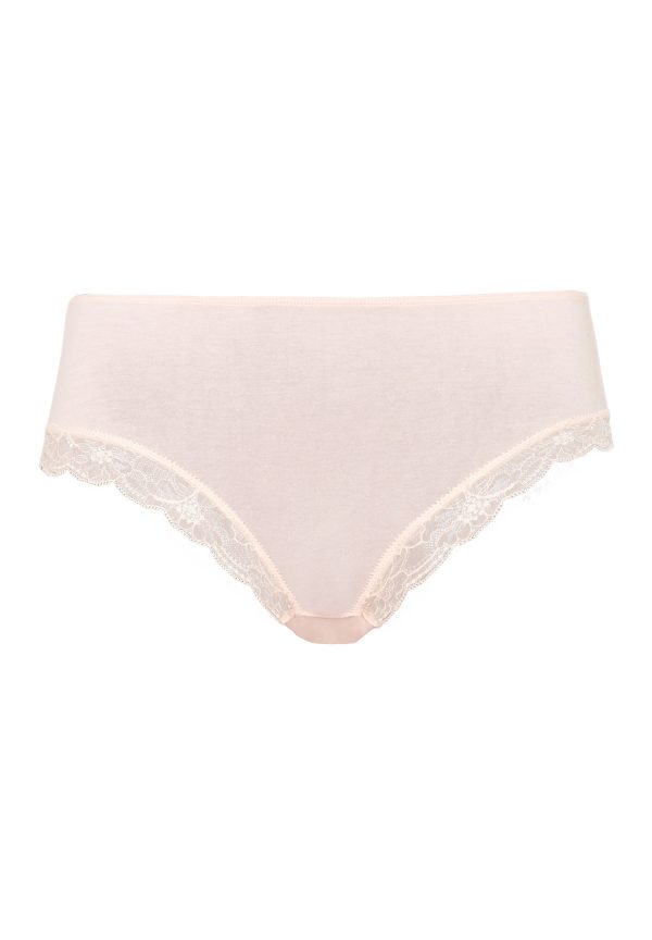 Cotton Lace Cotton Hi-Cut Brief