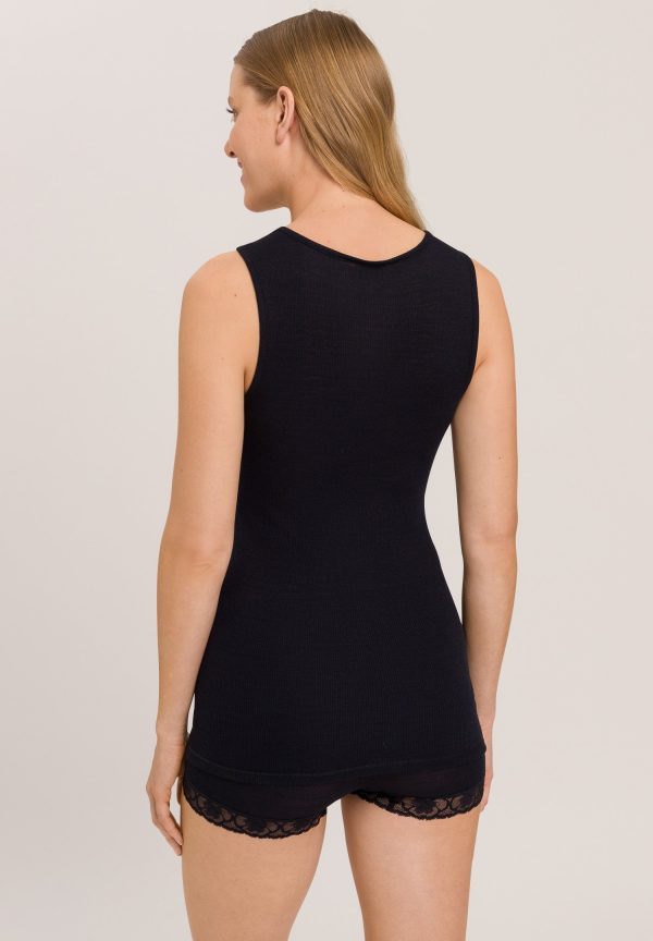 Woolen Lace Fine Ribbed Wool And Silk Tank Top - Image 3