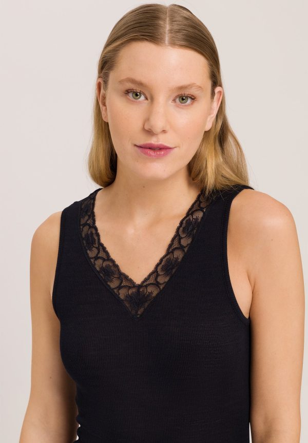 Woolen Lace Fine Ribbed Wool And Silk Tank Top - Image 5