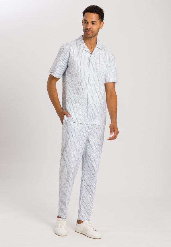 Carl Button Front Cotton Pajama Set - Image 2