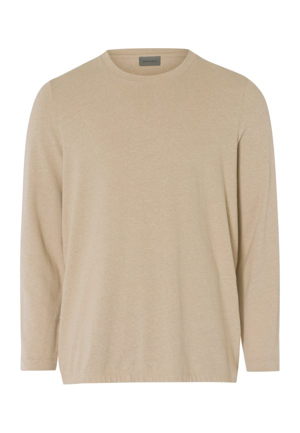 Loungy Summer linen And Cotton Crew Neck Top