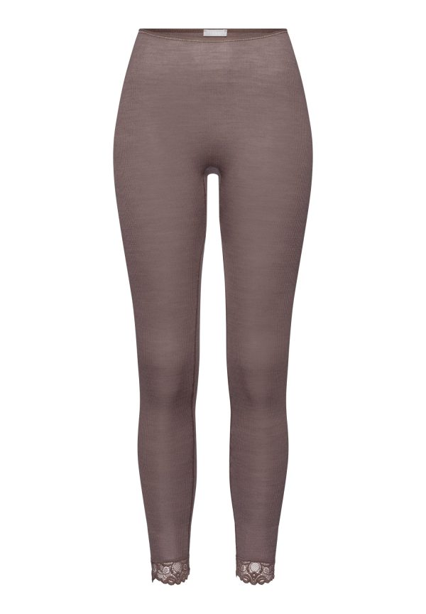Woolen Lace Wool and Silk Lace Trim Leggings