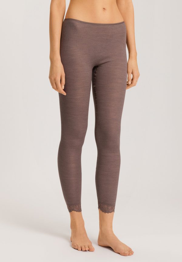 Woolen Lace Wool and Silk Lace Trim Leggings - Image 2