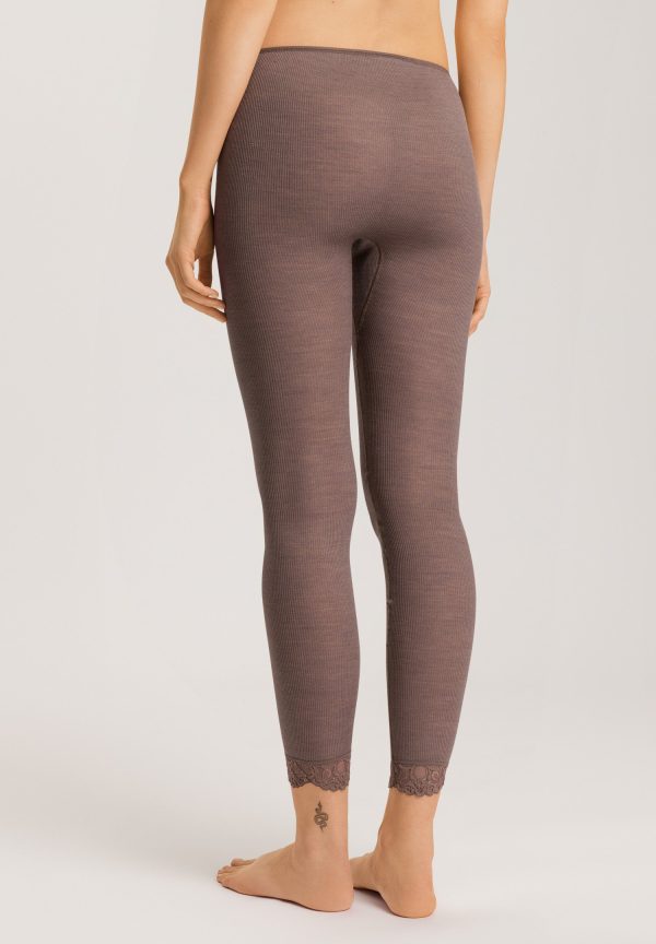 Woolen Lace Wool and Silk Lace Trim Leggings - Image 3