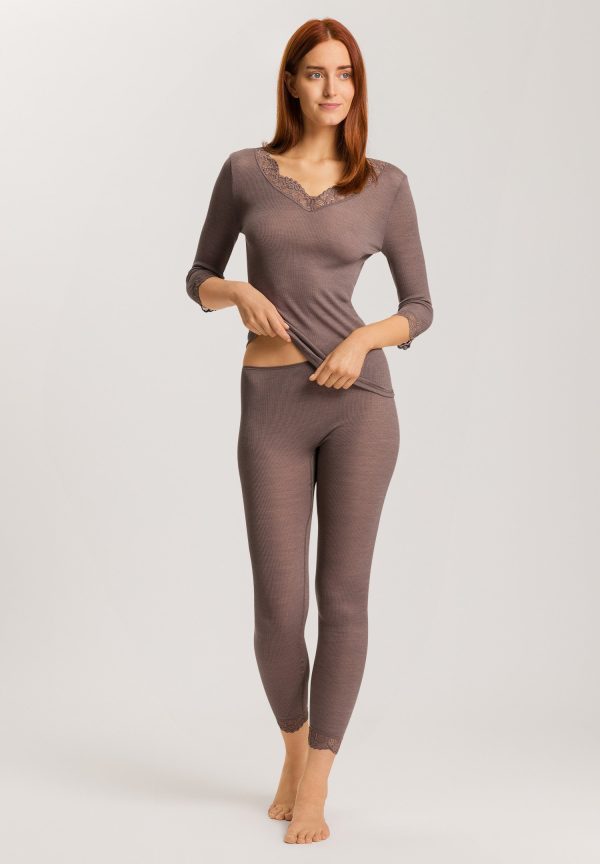 Woolen Lace Wool and Silk Lace Trim Leggings - Image 4