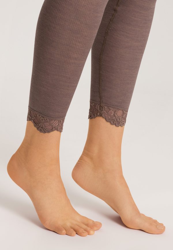 Woolen Lace Wool and Silk Lace Trim Leggings - Image 5