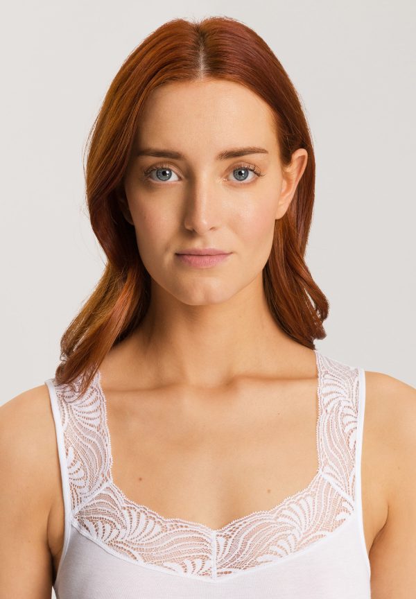 Cotton Delight Lace Trim Cotton Tank Top - Image 5