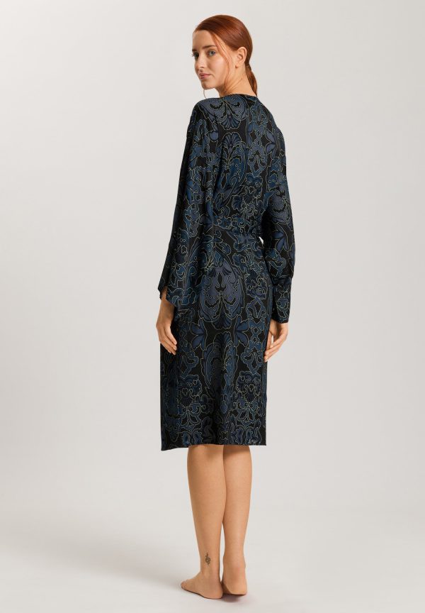 Marlene Satin Trim Sheer Damask Kimono - Image 4
