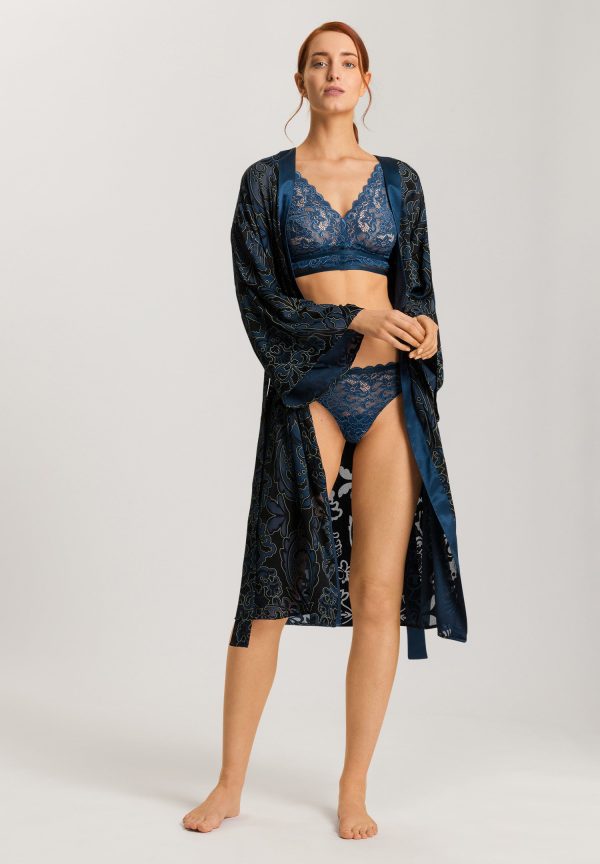 Marlene Satin Trim Sheer Damask Kimono - Image 5