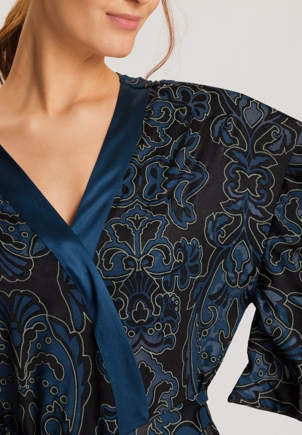 Marlene Satin Trim Sheer Damask Kimono - Image 6