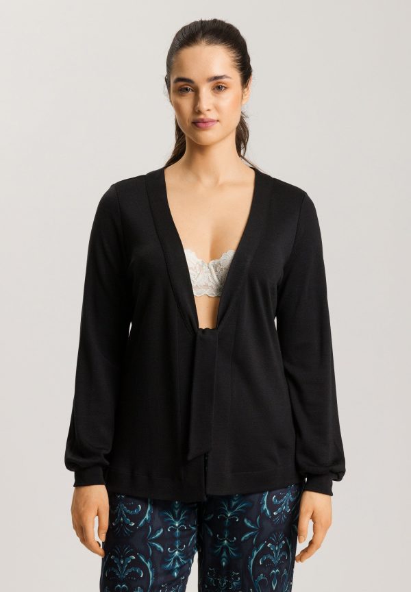 Marlene Wool Blend Front-Tie Cardigan - Image 3