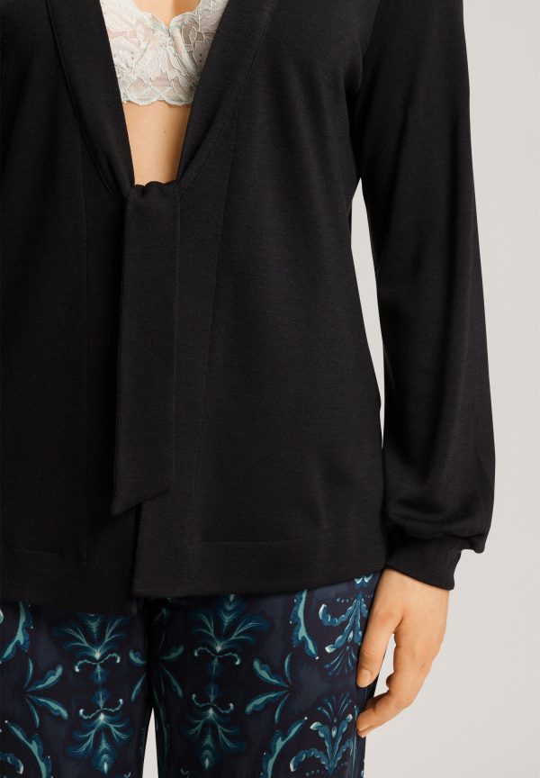 Marlene Wool Blend Front-Tie Cardigan - Image 6