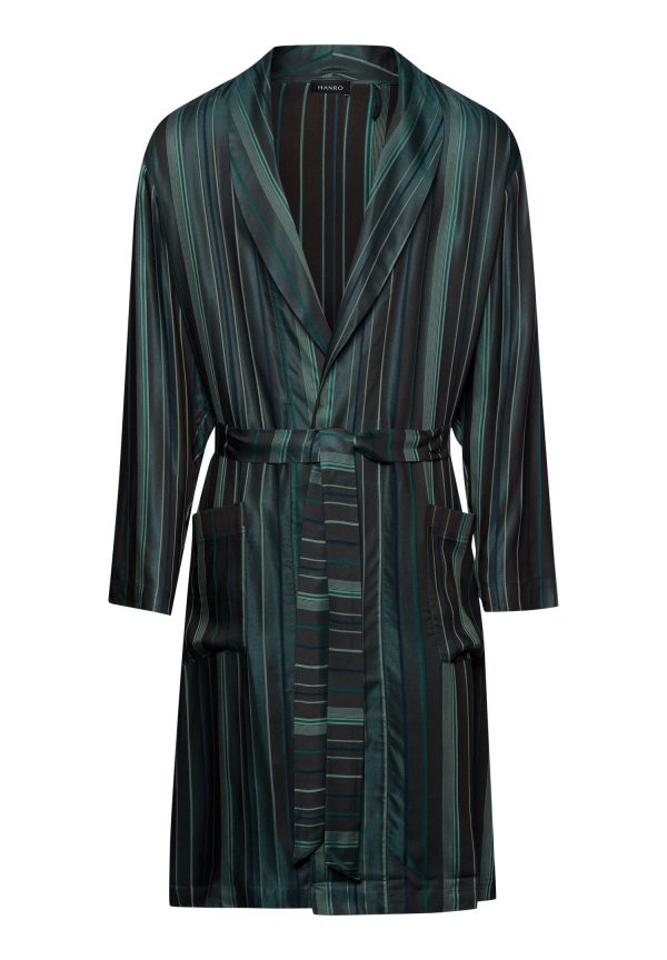 Selection Silk Blend Striped Robe