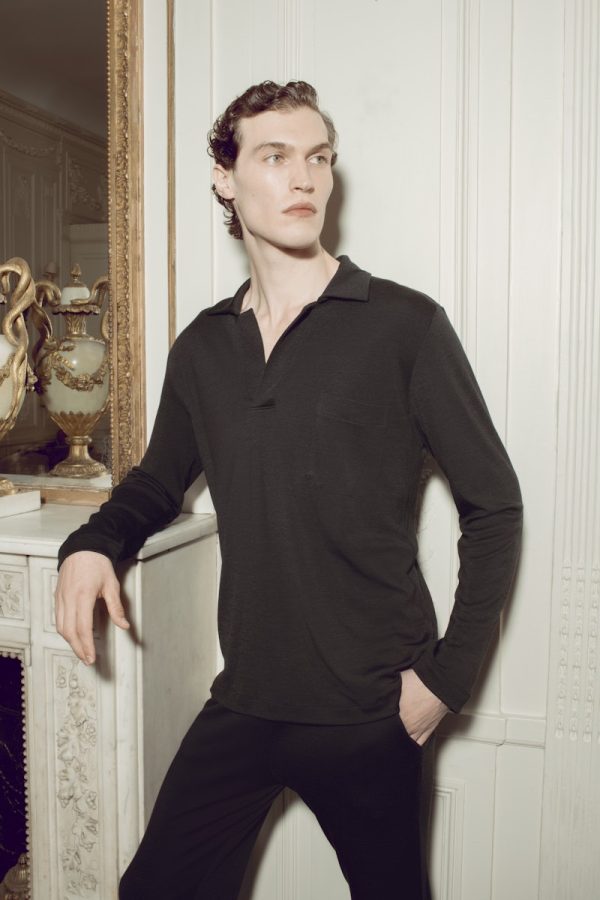 Christian Wool Blend Collared Pullover - Image 2