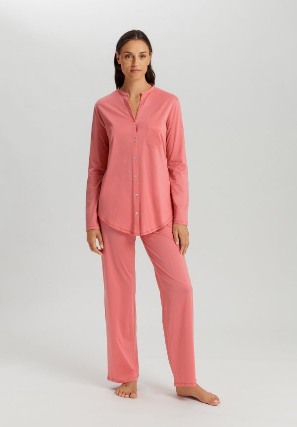 Cotton Deluxe Button Front Pajama Set - Image 2