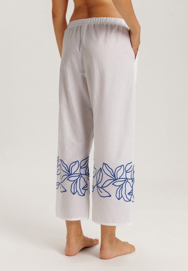 Liz Embroidered Cotton Cropped Pants - Image 3