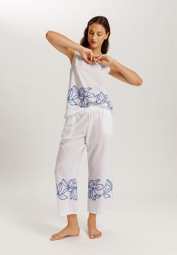 Liz Embroidered Cotton Cropped Pants - Image 4