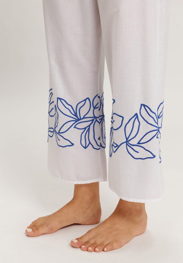 Liz Embroidered Cotton Cropped Pants - Image 5