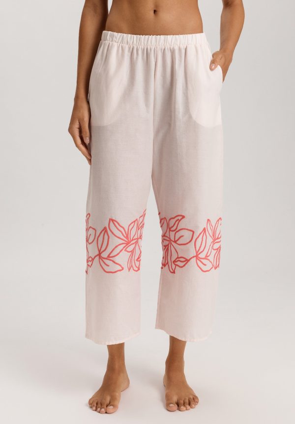 Liz Embroidered Cotton Cropped Pants - Image 2