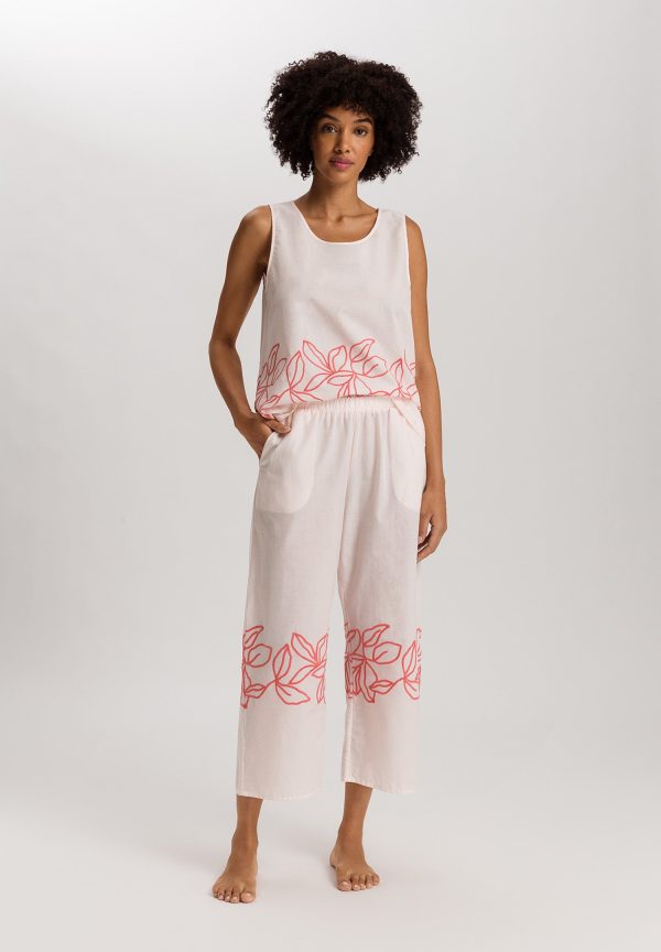 Liz Embroidered Cotton Cropped Pants - Image 4